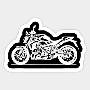 R1250R Bike White Sketch Art Sticker